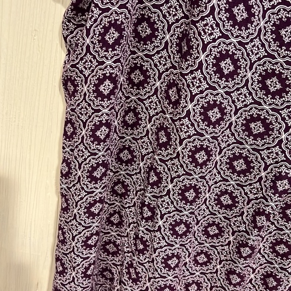 Market Spruce Sleeveless Blouse XXL Purple and White - Picture 3 of 10